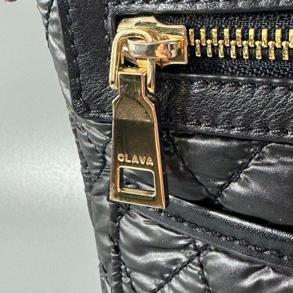 Clava Black Square Quilted Crossbody Bag - Picture 2 of 14